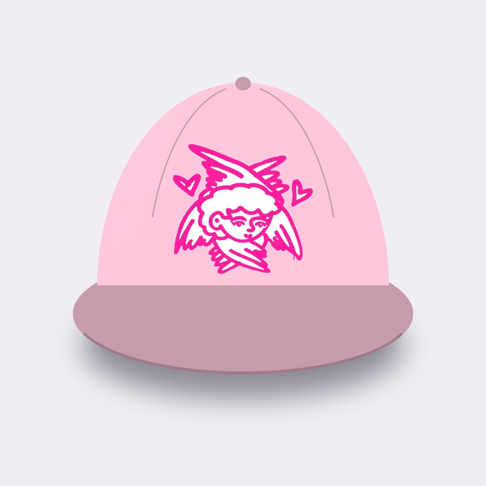 Pink Angel with Hearts cap – blossom pink