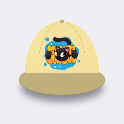 Black Cat Blue Splash cap – Butter