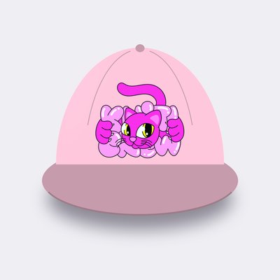 Hot Pink Bubble Cat cap – Blossom pink