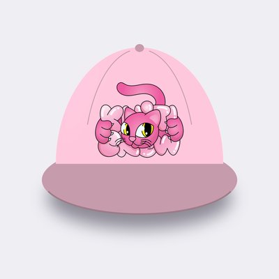Pink Bubble Cat cap – Blossom pink