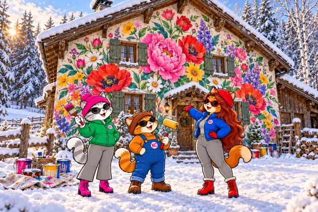 Fiori nella neve – la Klitty Crew allo chalet di montagna