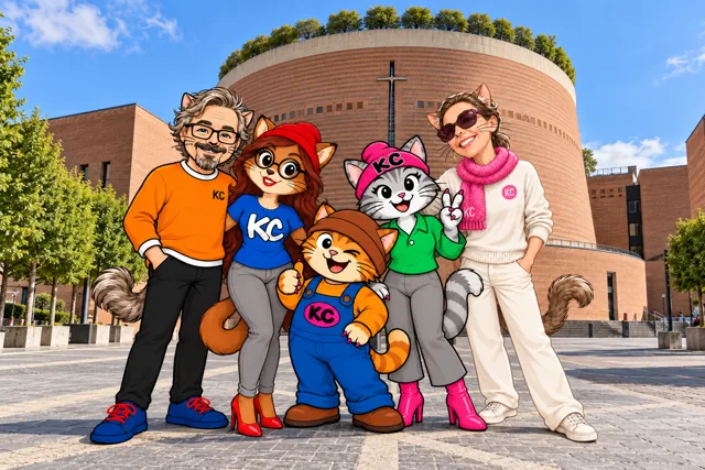 Round bricks, round trip – the Klitty Crew at Évry, near Paris