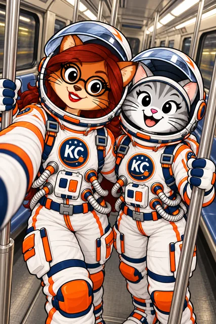 Metro selfie – the Klitty Crew at Métro, Paris