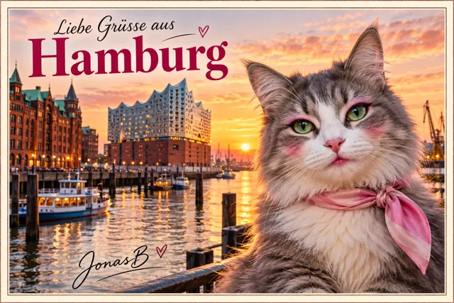 Postkort «Liebe Grüsse aus Hamburg» fra JonasB, Hamburg