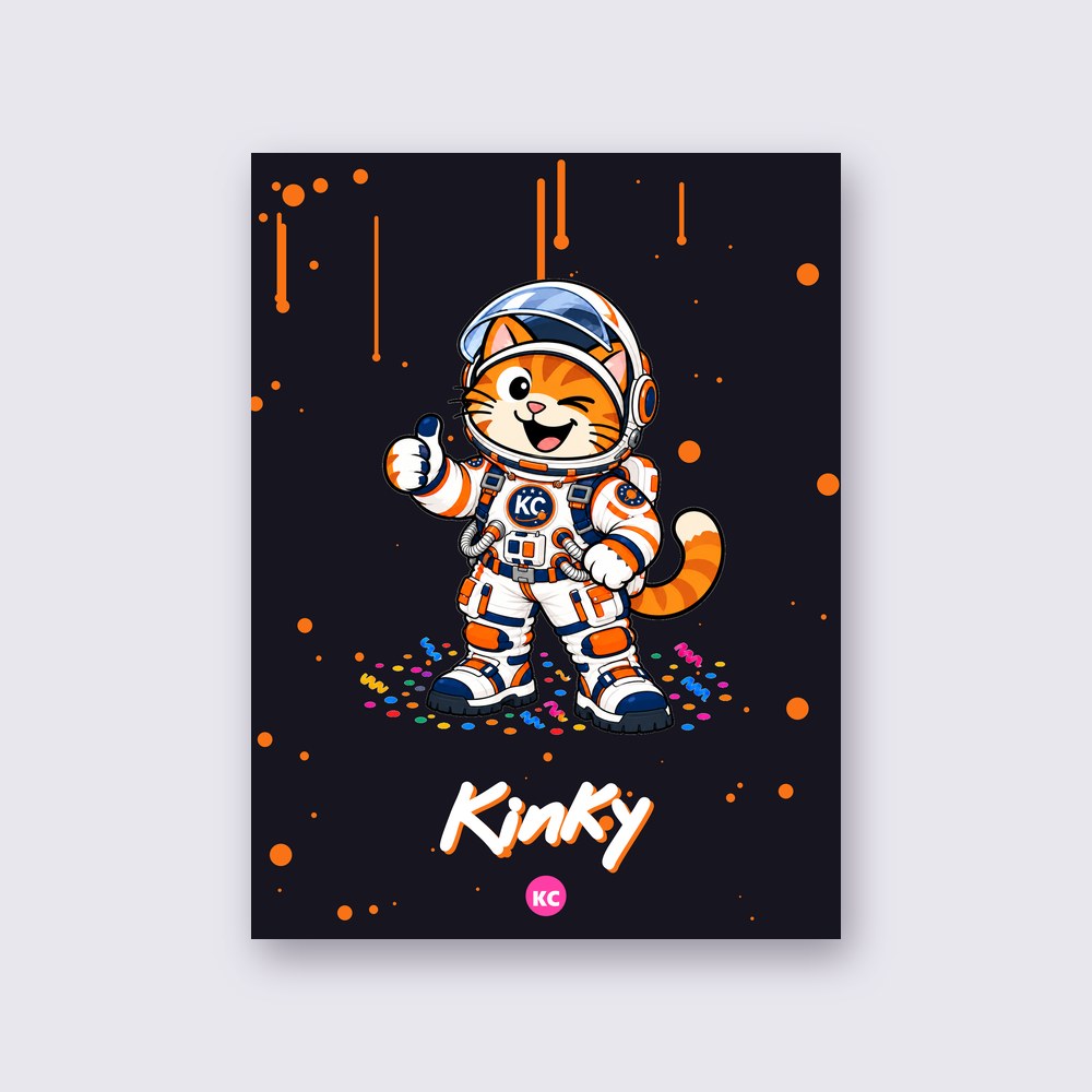 Kinky the astronaut poster on a wall