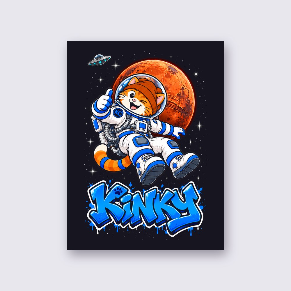 Kinky on Mars poster on a wall