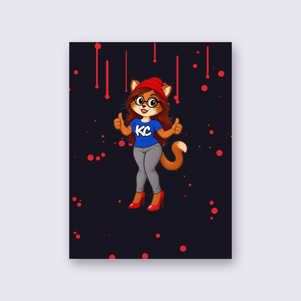 PoshX from the Klitty Crew poster on a wall