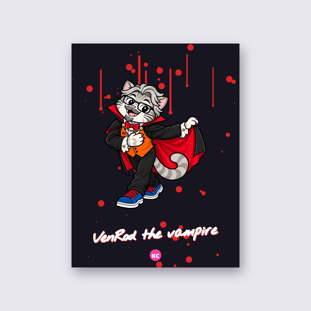 VenRod the vampire poster on a wall