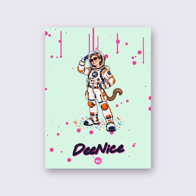 DeeNice the astronaut poster – Mint background