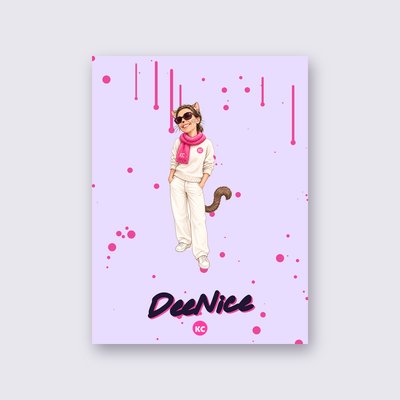 DeeNice from the Klitty Crew poster – Lilac background