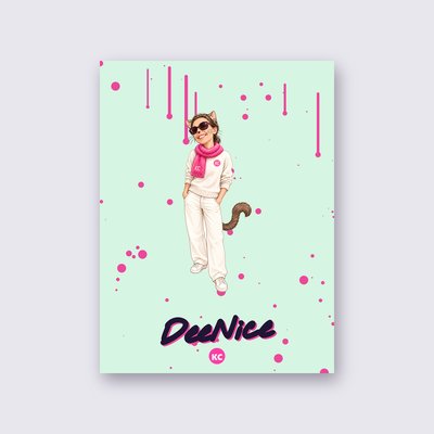 DeeNice from the Klitty Crew poster – Mint background
