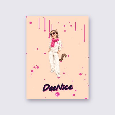 DeeNice from the Klitty Crew poster – Peach background