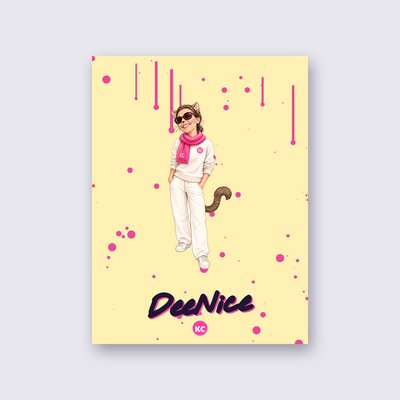 DeeNice from the Klitty Crew poster – Yellow background