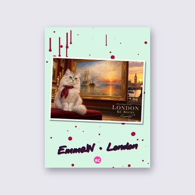 Postcard from London by EmmaW poster – Mint background