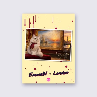 Postcard from London by EmmaW street art poster – Yellow