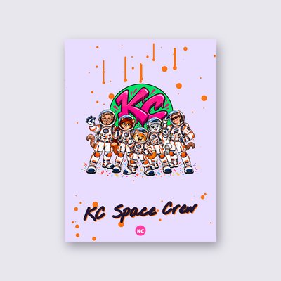 KC Space Crew poster – Lilac background