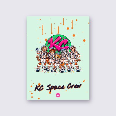 KC Space Crew poster – Mint background