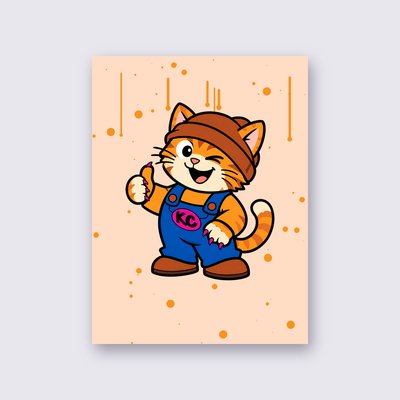 Kinky from the Klitty Crew poster – Peach background