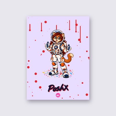 PoshX the astronaut poster – Lilac background