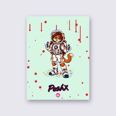 PoshX the astronaut poster – Mint background