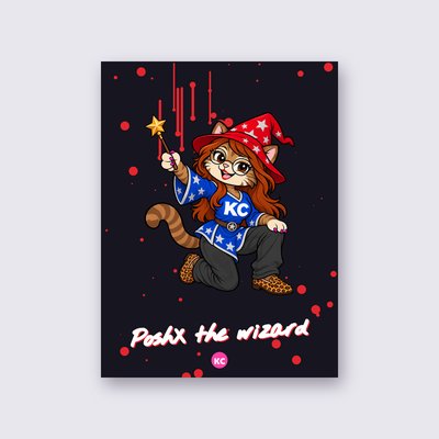 PoshX the wizard poster – Black background