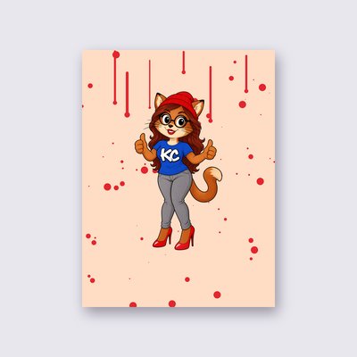 PoshX from the Klitty Crew poster – Peach background