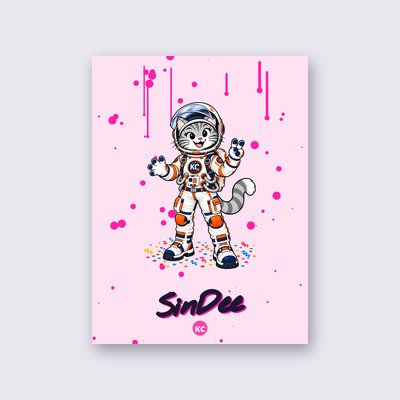 SinDee the astronaut poster
