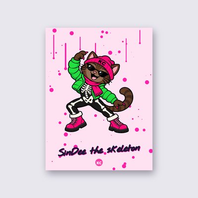 SinDee the skeleton poster