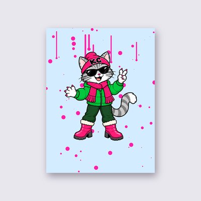 SinDee from the Klitty Crew poster – Sky blue background