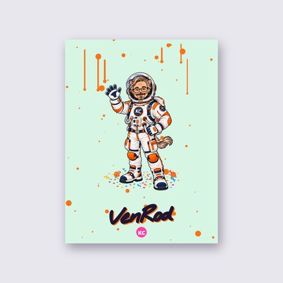 VenRod the astronaut poster – Mint background