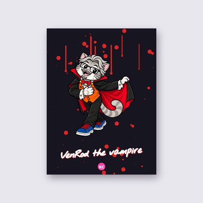 VenRod the vampire poster – Black background