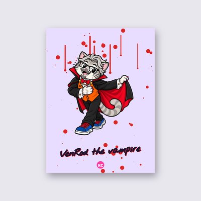 VenRod the vampire poster – Lilac background