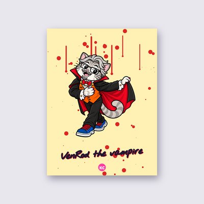 VenRod the vampire poster – Yellow background