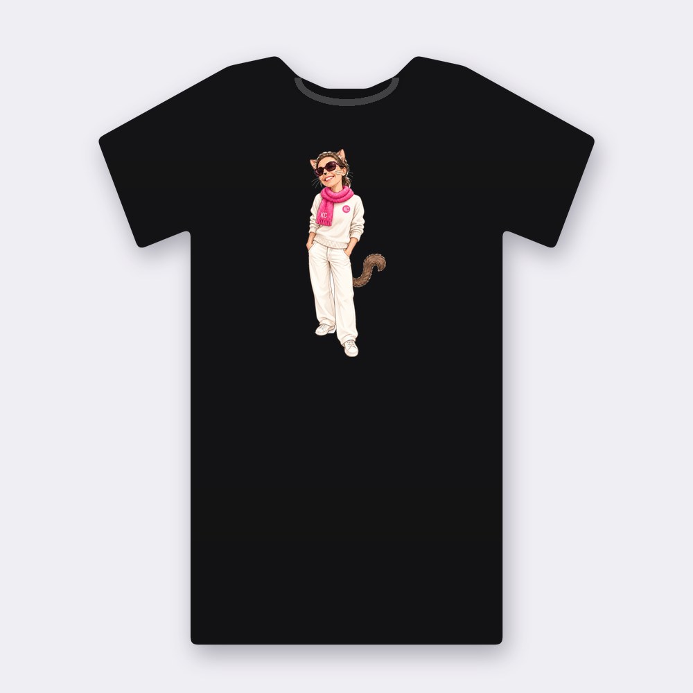 DeeNice from the Klitty Crew T-shirt – black street art T-shirt
