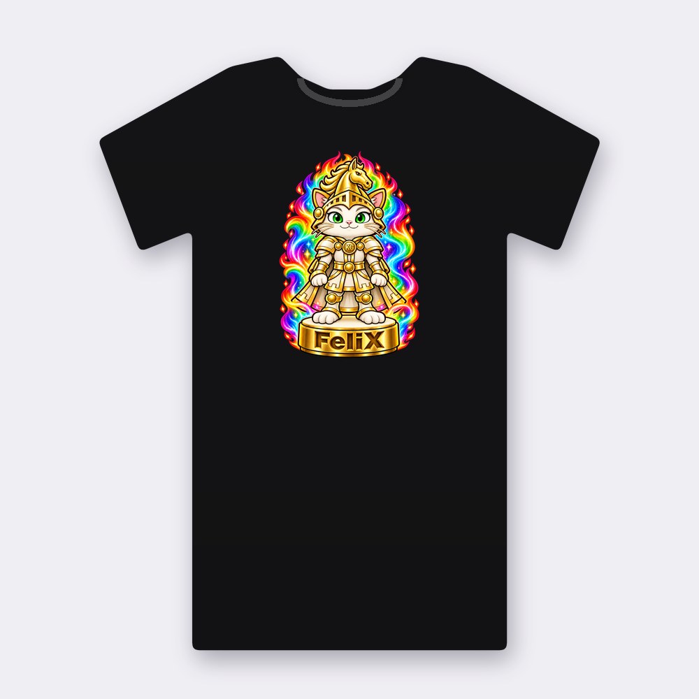 KC Chess FeliX T-shirt – black street art T-shirt