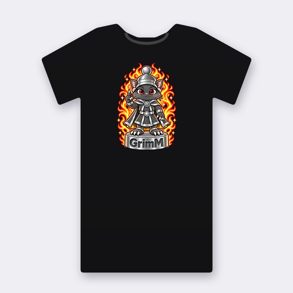 KC Chess GrimM T-shirt – black street art T-shirt