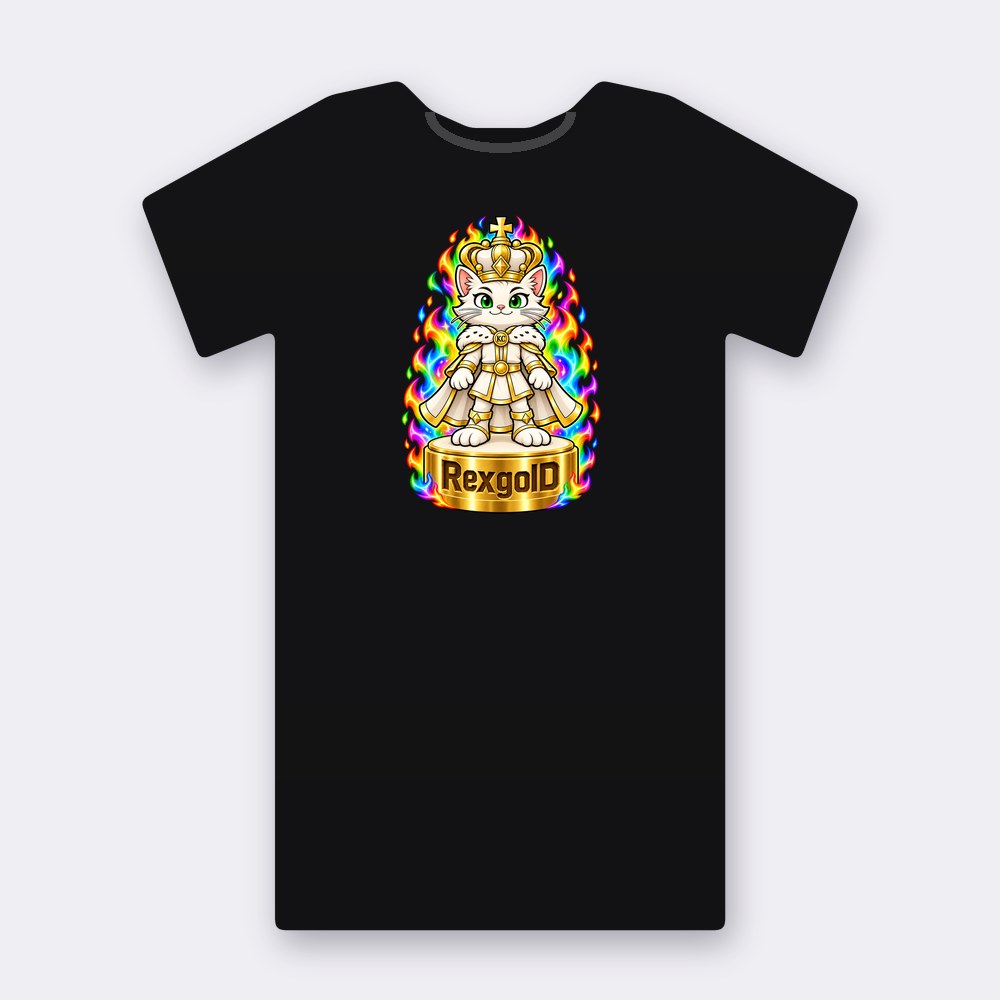 KC Chess RexgolD T-shirt – black street art T-shirt