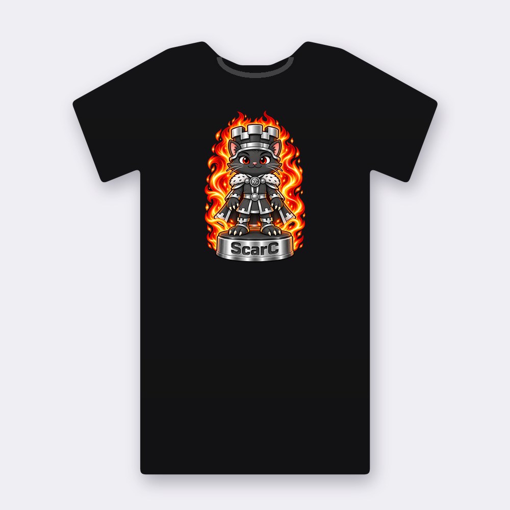 KC Chess ScarC T-shirt – black street art T-shirt