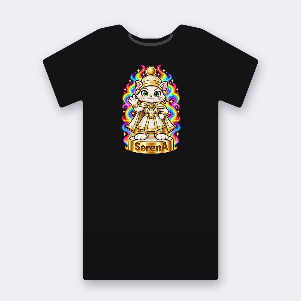 KC Chess SerenA T-shirt – black street art T-shirt