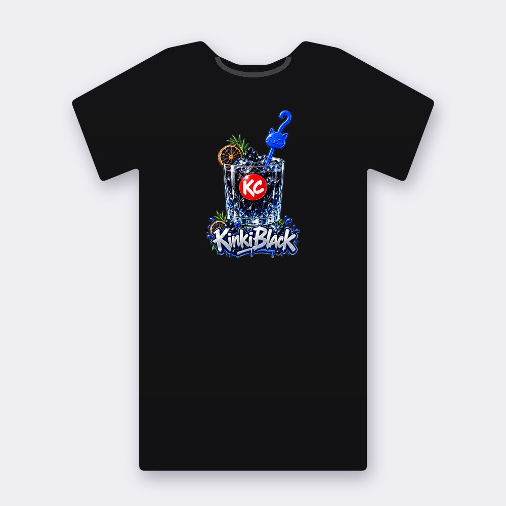 KC Drink KinkiBlack T-shirt – black street art T-shirt