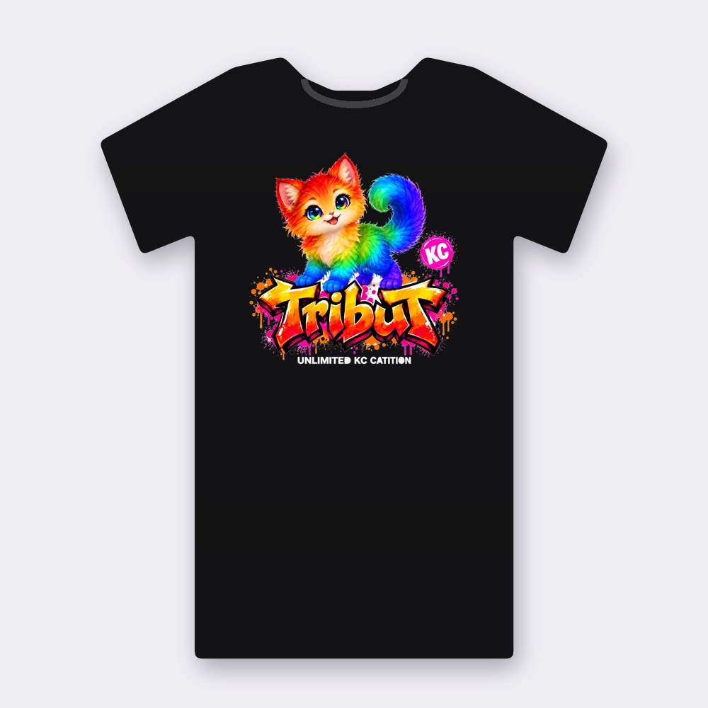 KC Pets Tribut T-shirt – black street art T-shirt