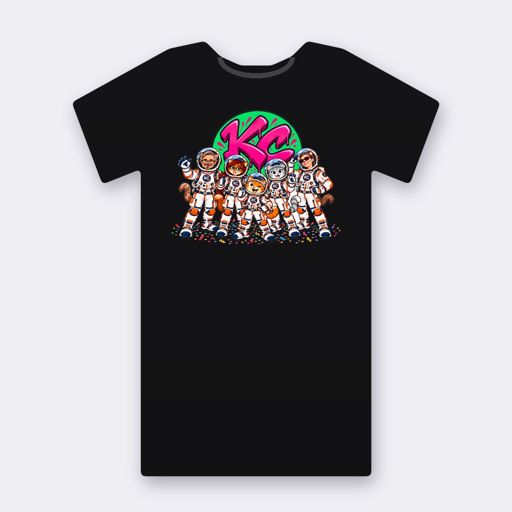 KC Space Crew T-shirt – black street art T-shirt