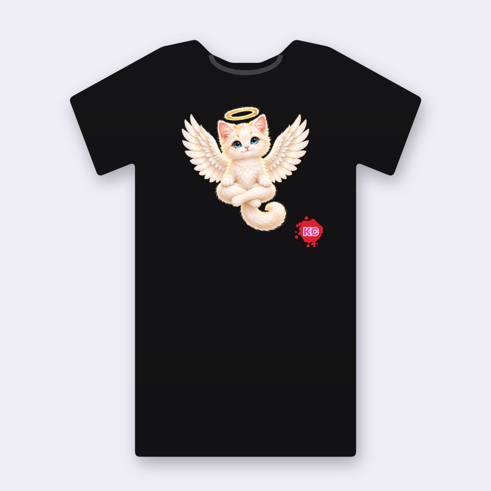 KC Supporter Floating Angel T-shirt – black street art T-shirt