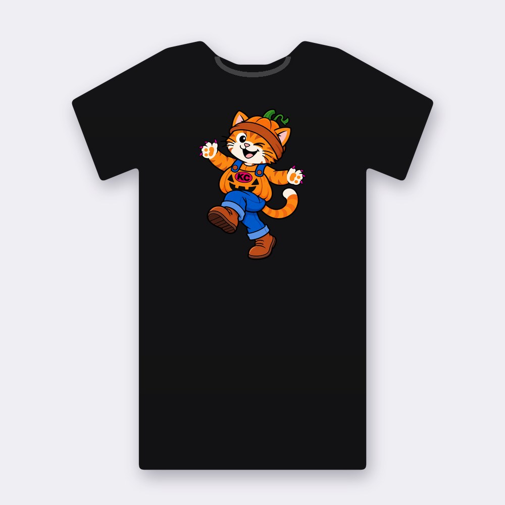Kinky the pumpkin T-shirt – black street art T-shirt
