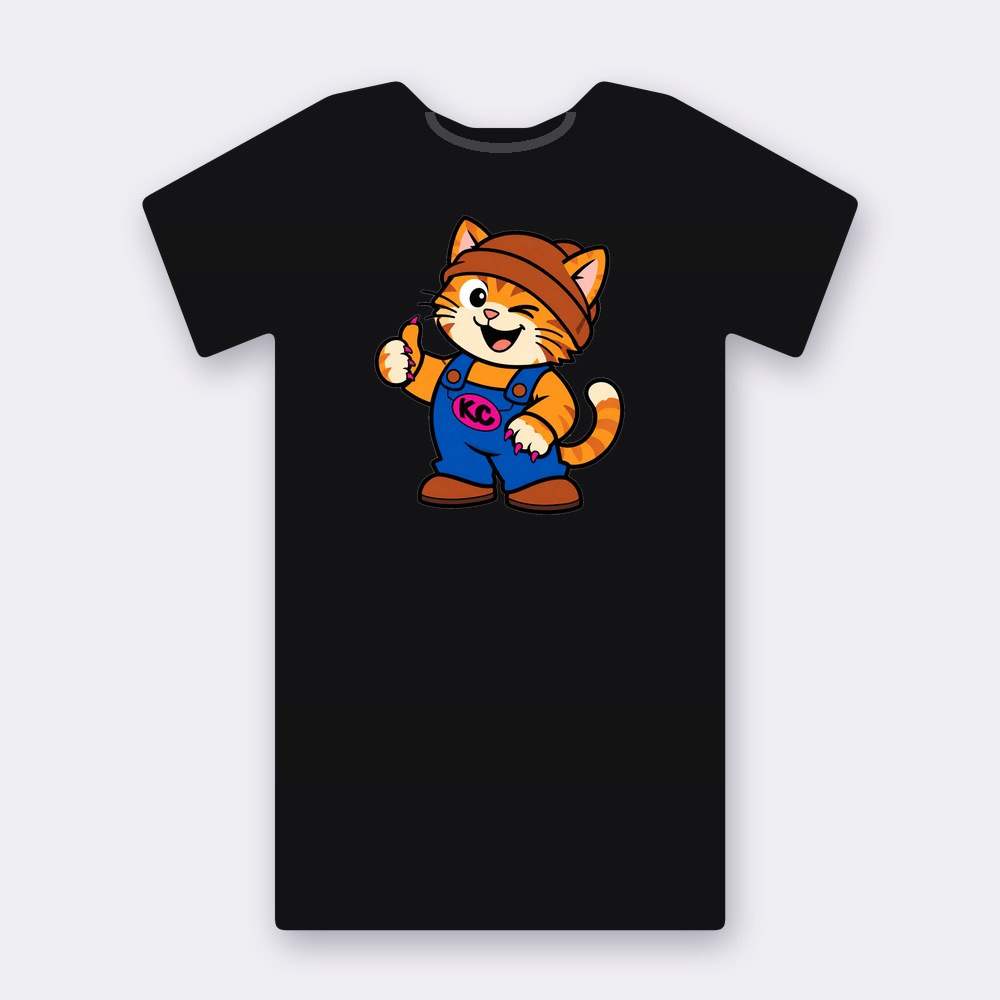 Kinky from the Klitty Crew T-shirt – black street art T-shirt