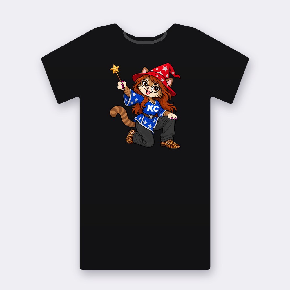 PoshX the wizard T-shirt – black street art T-shirt