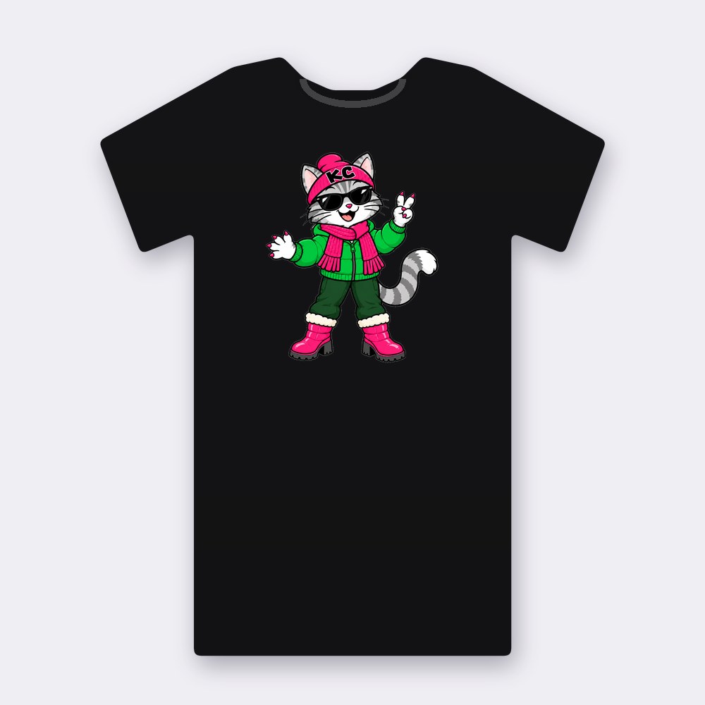 SinDee from the Klitty Crew T-shirt – black street art T-shirt