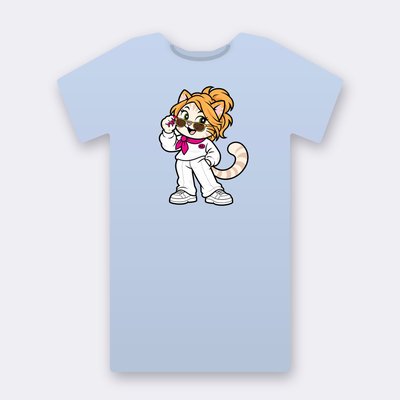 DeeNice from the Klitty Crew – baby blue Klitty Crew T-shirt
