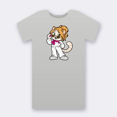 DeeNice from the Klitty Crew – heather grey Klitty Crew T-shirt