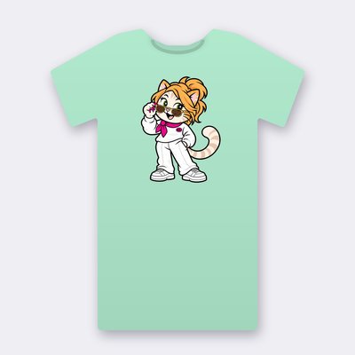 DeeNice from the Klitty Crew – mint Klitty Crew T-shirt